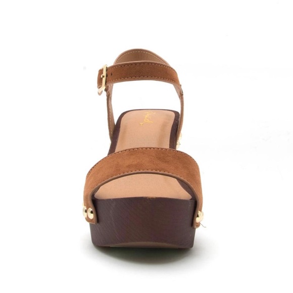 One band ankle strap sandal chestnut suede - Picture 5 of 5